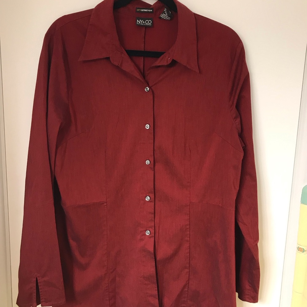 Long Business Shirt NY&Co Red XL